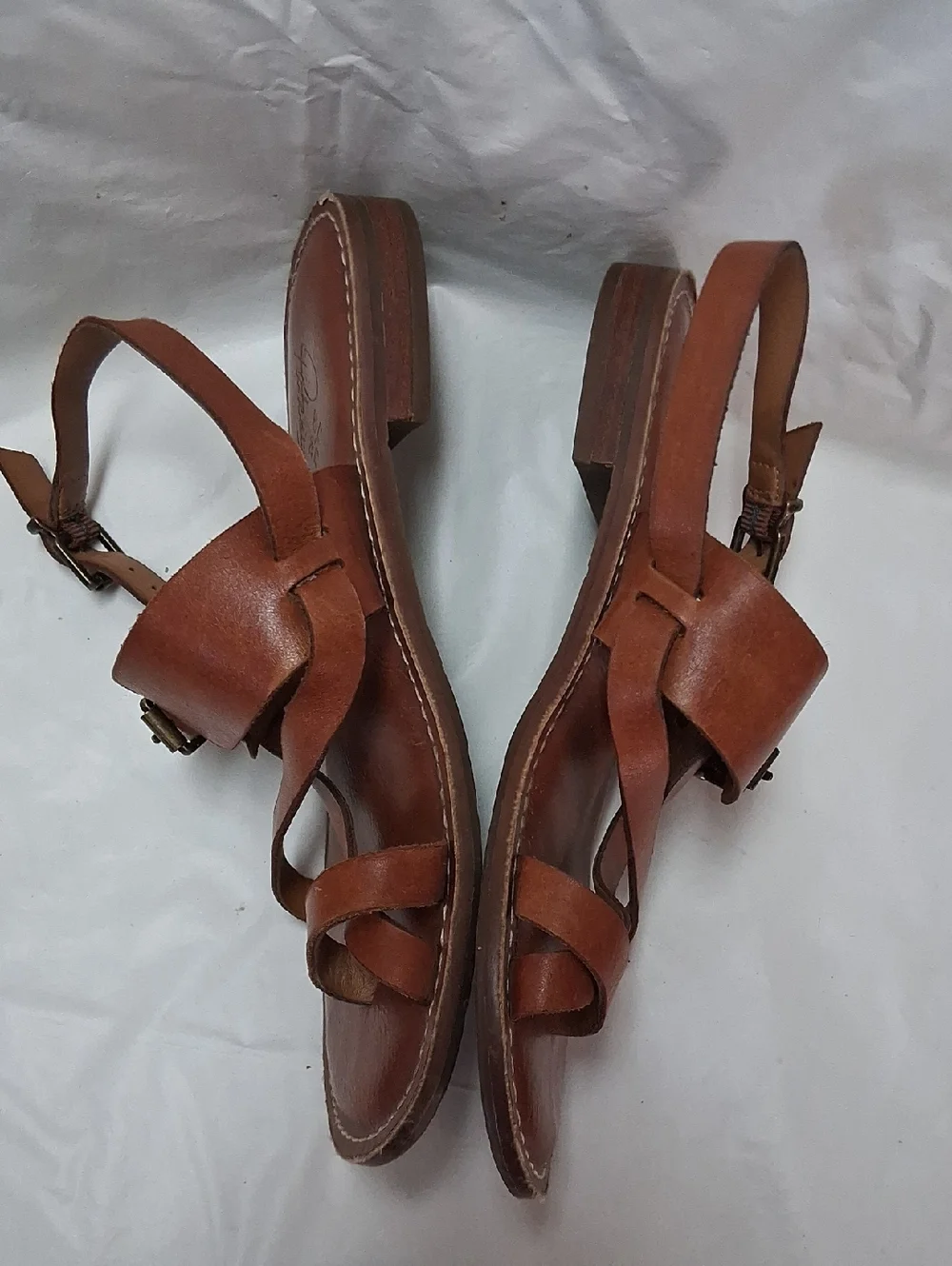 Patricia Nassh Brown Leather Strappy Sandals Sz 7M Preowned